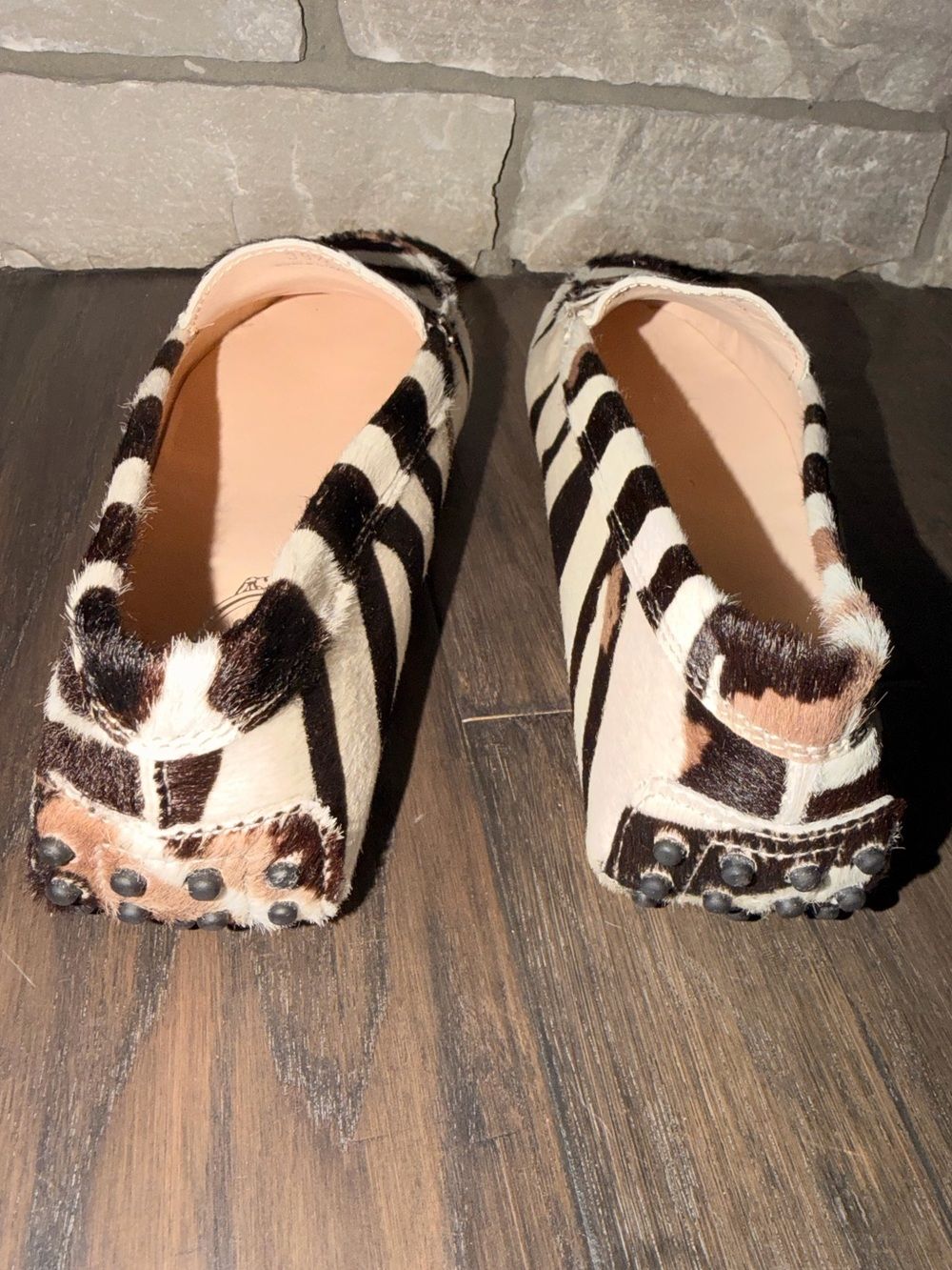 Tod's Neutral Calf Hair & Leather Gommini Moccasin Loafers Sz 9/9.5 Nib $800!! — image 3 of 5